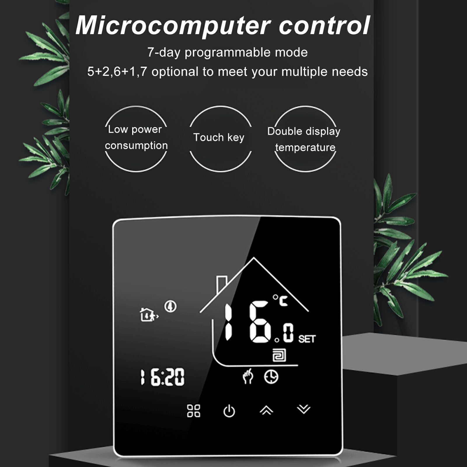 Smart Thermostat LCD Touch Screen Thermostat Programmable Temperature Controller-image