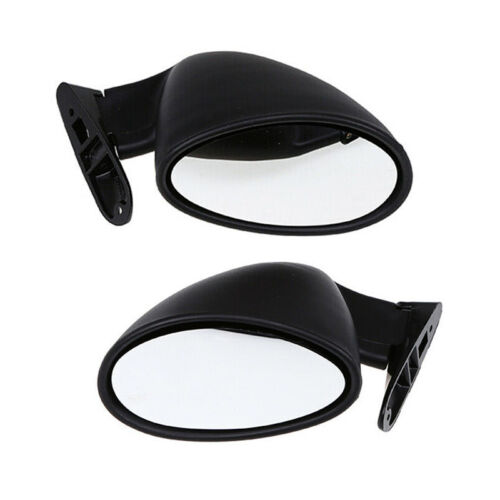 2x Vintage Style Classic Car Door Wing Side View Mirror White Glass Universal - Picture 1 of 7