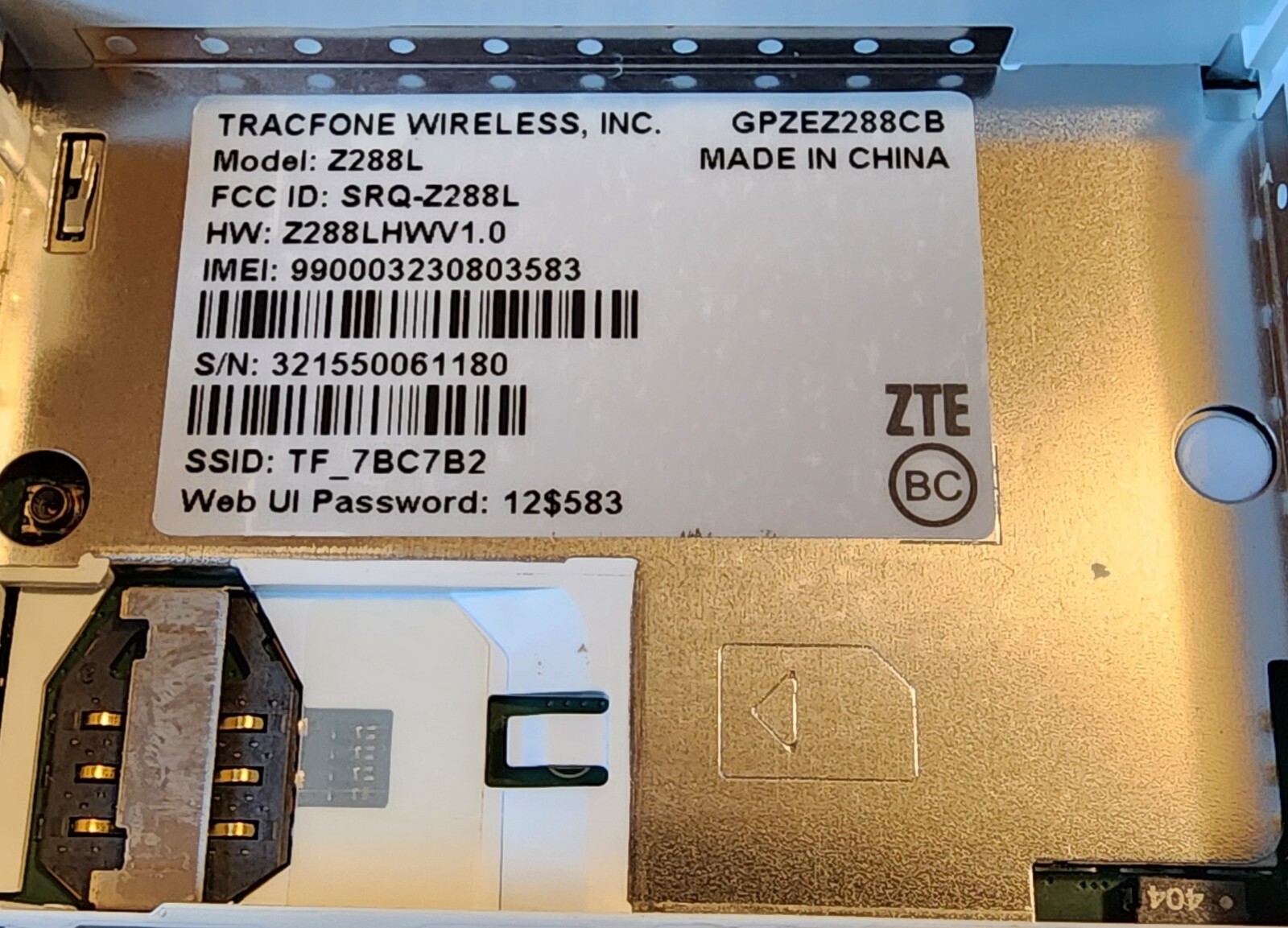 ZTE Z288L Mobile Cellular Hotspot For Straight Talk Tracfone, 4G LTE eBay