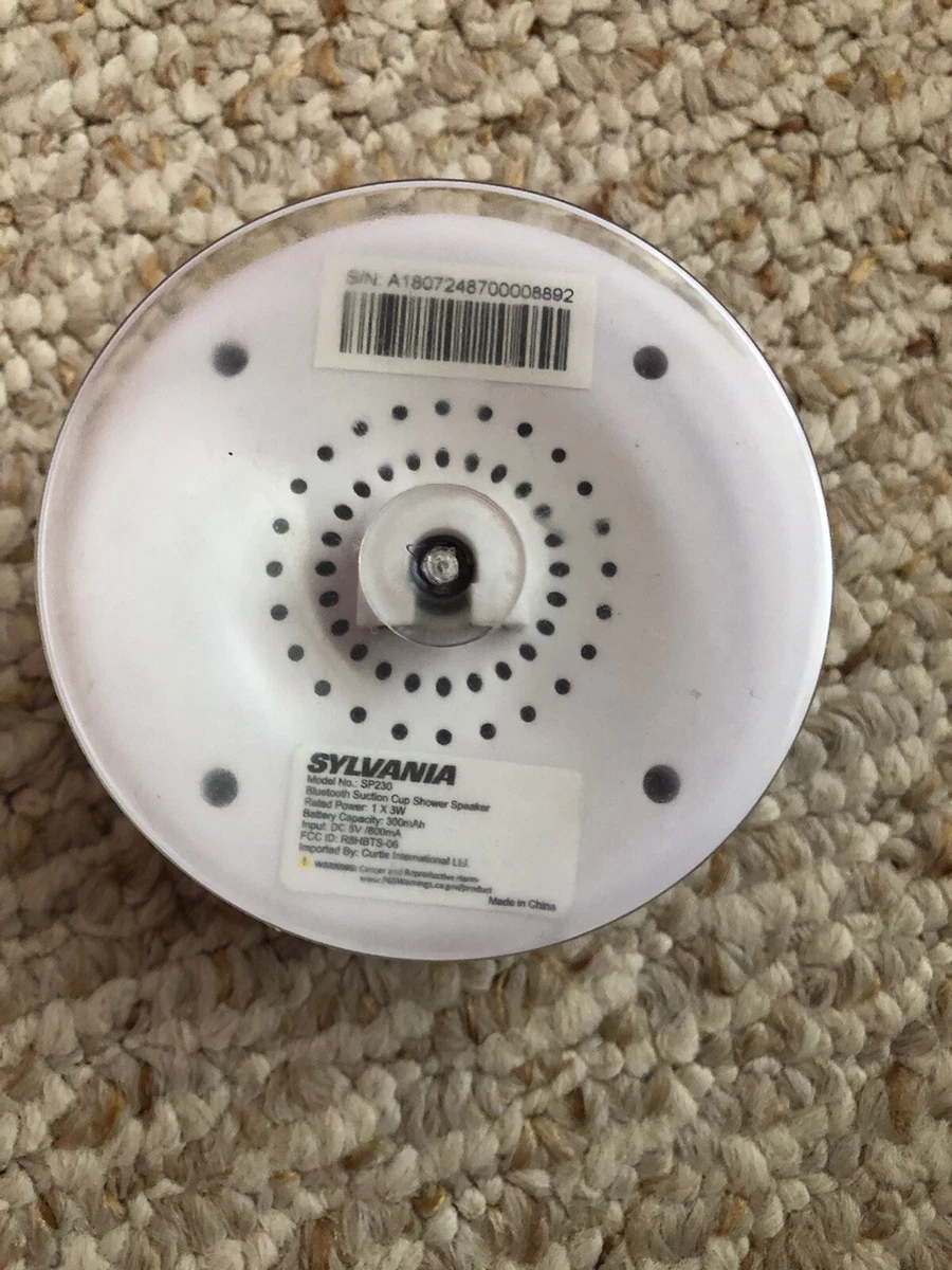 Sylvania suction cup shower speaker 2025