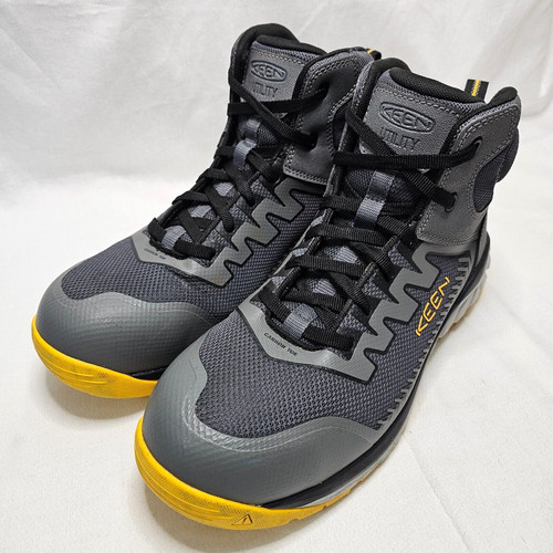 KEEN Utility Arvada Mid Steel Gray Yellow Carbon Toe EH ASTM Mens Size 12D