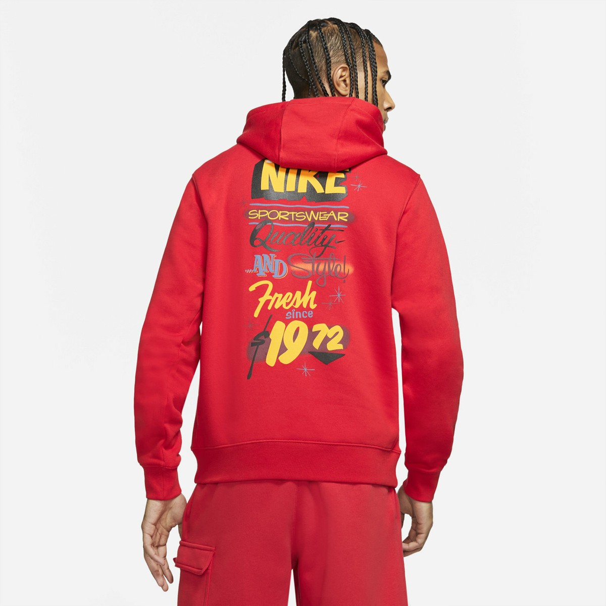 Nike Sportswear Bodega Hoodie DJ5287-657 Gold Black Graffiti NSW Pullover  Lab QS | eBay
