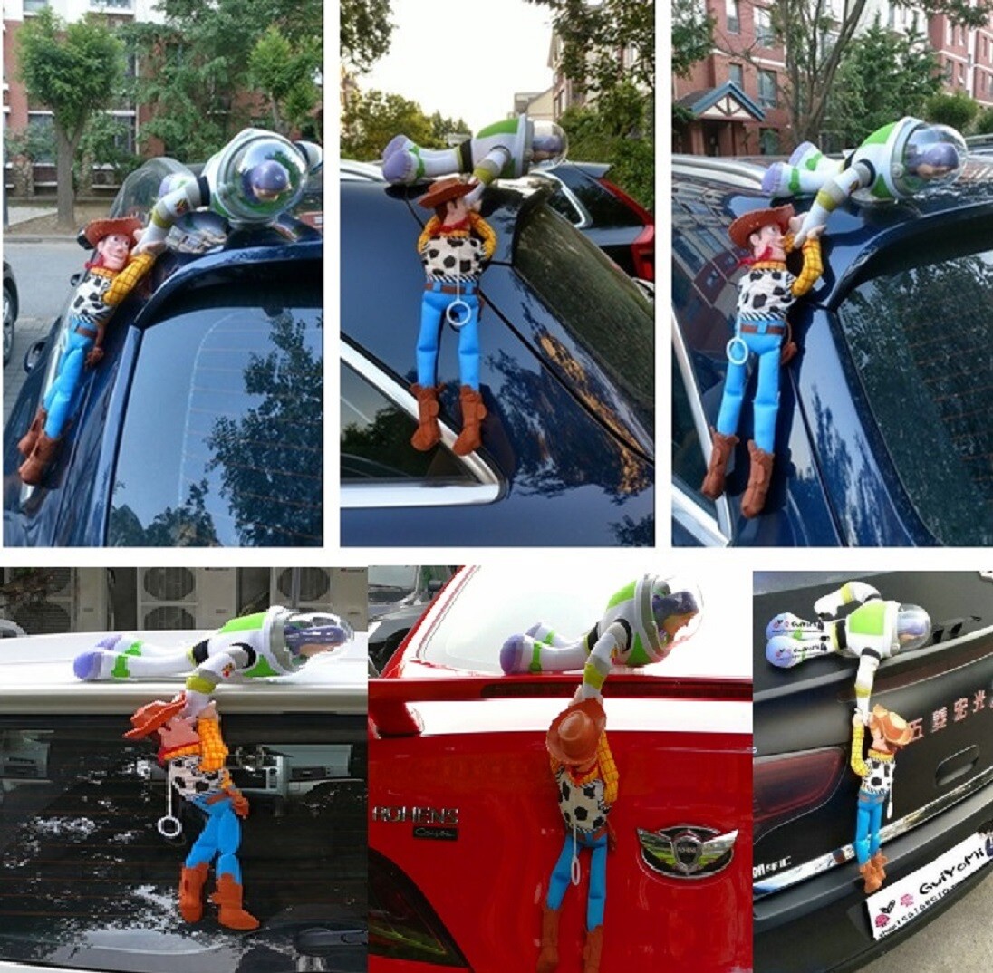 Hanging Toy Buzz Lightyear Y Woody Coche Woody Y Buzz En El Carro