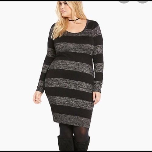 Torrid Lurex Black \u0026 Metallic Silver 