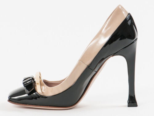 Neu Miu Miu by Prada schwarze & beige Lacklederpumps Größe 35,5 US 5,5 - Bild 3 von 7