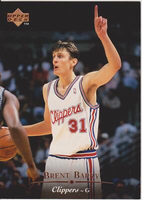 1995 Upper Deck Brent Barry Rookie RC #309 Los Angeles Clippers