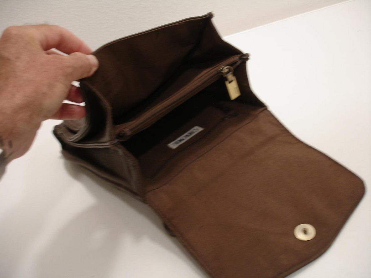 Cherokee Brown Pebbled Leather Backpack Sling Bag Purse 