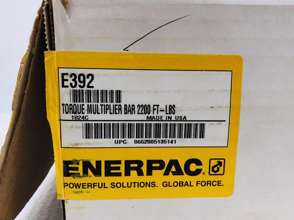 Enerpac E392 Manual Torque Multiplier 2200 Ft.Lbs 2983 NM Capacity 