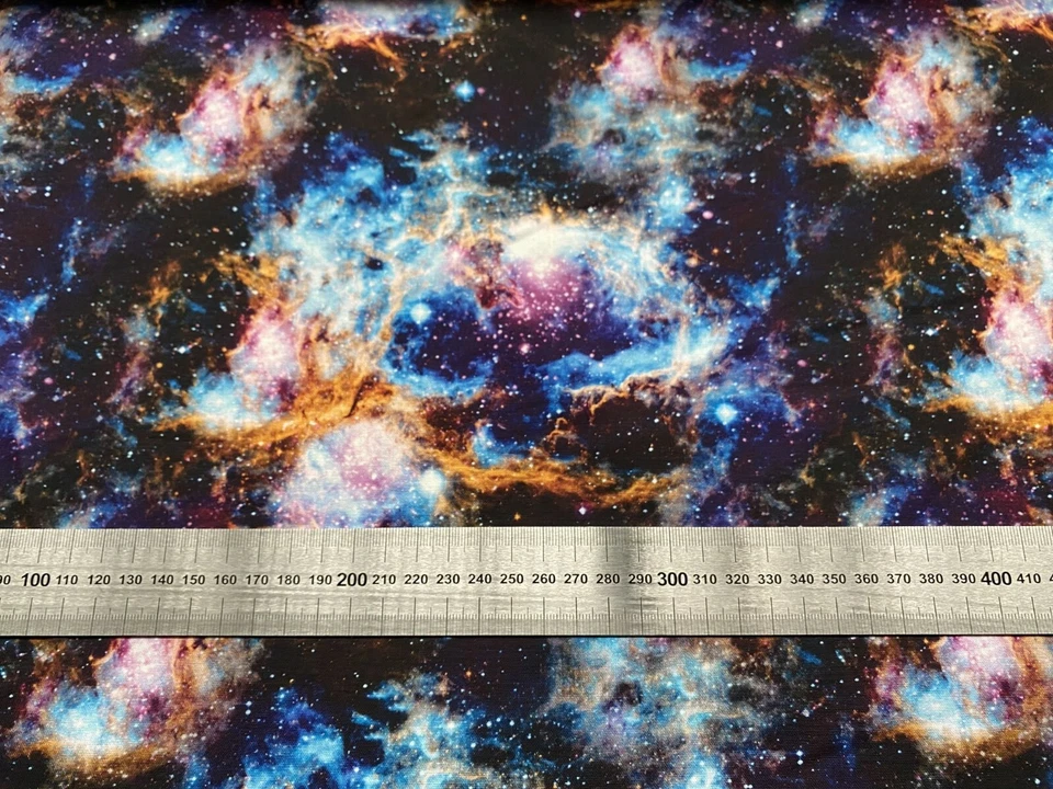 Baumwollstoff Stoff Meterware Patchwork 50 cm Galaxy Milchstraße Universum Bunt - Bild 3 von 3