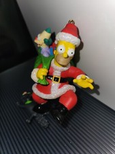 The Simpson's Carlton Cards Homer Sneaking dressed as Santa Christmas Ornament