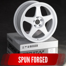 Circuit Csf22 18x8.5 5x114.3 35 Gloss White Spun Forged Wheel Spoon Regamaster