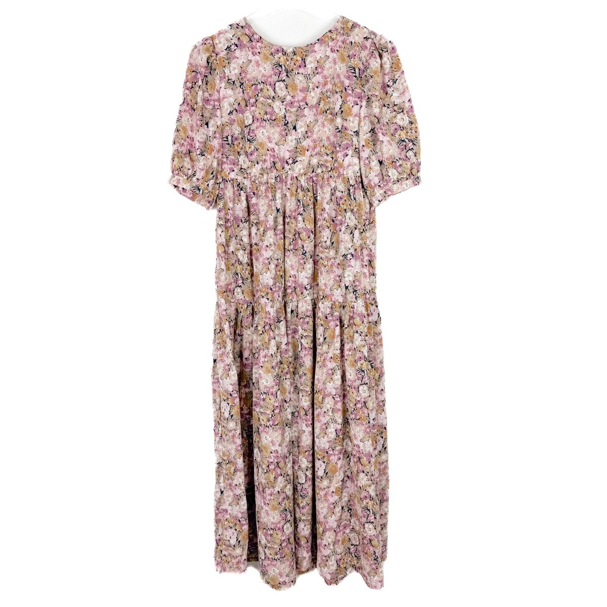 long sleeve navy blue midi dress Tamsin Navy Floral Embroidered Midi Dress with Tiered Skirt – Frock and  Frill