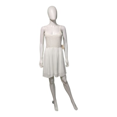 Garage Crochet Bustier Fit & Flare Dress White S | eBay