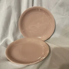 2 Vintage Homer Laughlin Jubilee Shell Pink Bread Plates 6 1/4"  1940's