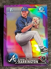 2016 Bowman Chrome 1st PROSPECT ROOKIE PURPLE REFRACTOR Drew Harrington 133/250