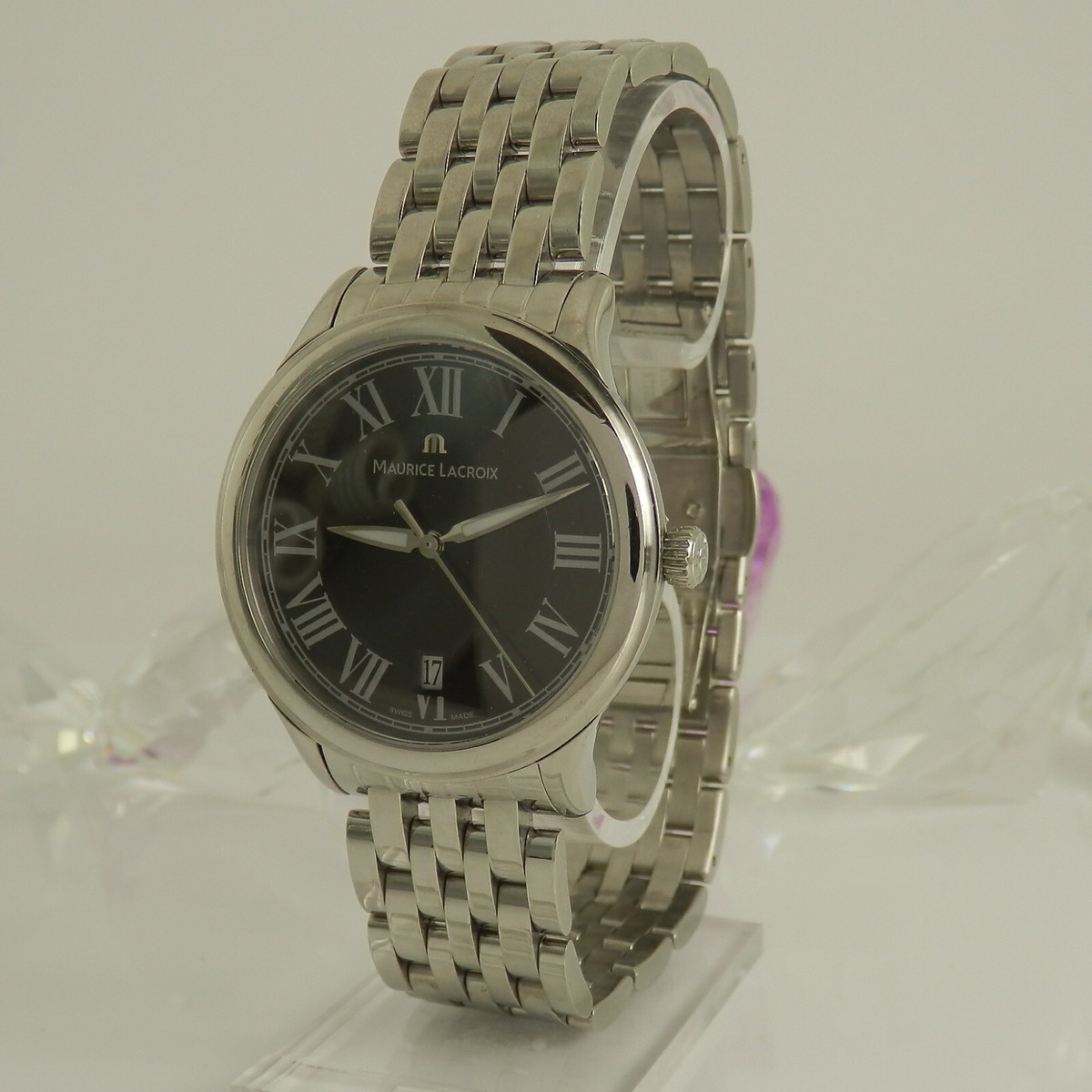 Maurice Lacroix Herrenuhr Classiques Dress Quarz Edelstahl geprüft Juli 2017