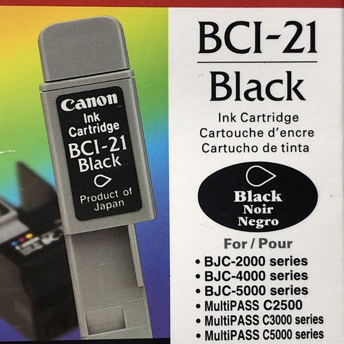 Canon BCI-21 Black Ink Cartridge 0954A003 Genuine New - Picture 6 of 6