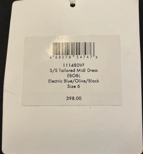 Diane Von Furstenberg Colorblock MIDI Sheath Pencil Dress Size 6 $398 NWT - Picture 11 of 11