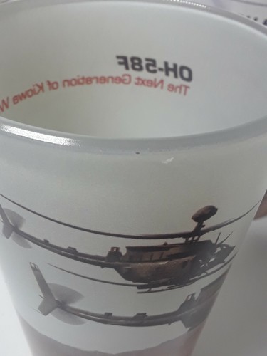 BELL HELICOPTER OH-58F OH-58D 5.75" Drinking Glass Cup Textron Company -Style 1 - Picture 10 of 12