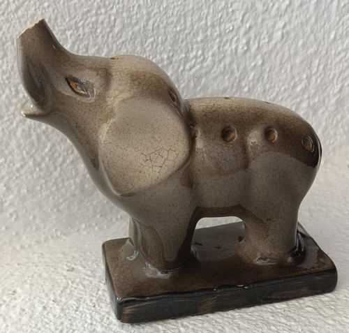 Antique old rare collectible toothpick to restore a elephant portugal Massarelos