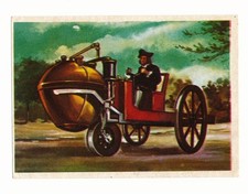 1963 Bruguera 1° AUTOMOBILE RC CUGNOT 1770 Auto Racing Card Vintage Formula 1 F1