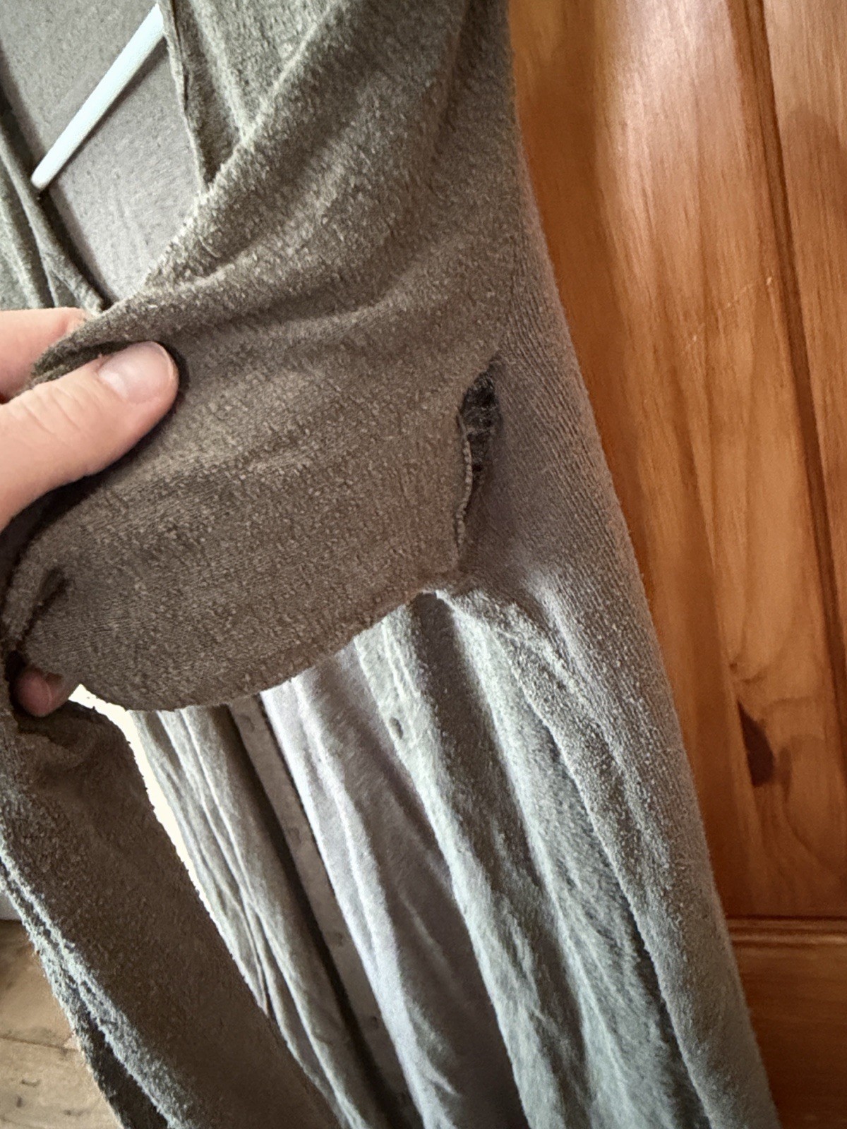 J. Morgan Puett Handmade Clothes Olive Green Button Front Cardigan Fit M AS IS image 5