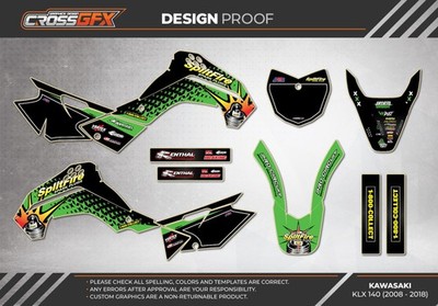 KAWASAKI Complete Graphics KX F KLX 65 85 110 112 125 140 150 230