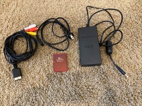SONY Playstation2 PS2 Console - Guitar Hero Bundle - Guitar, Games, Memory Card
