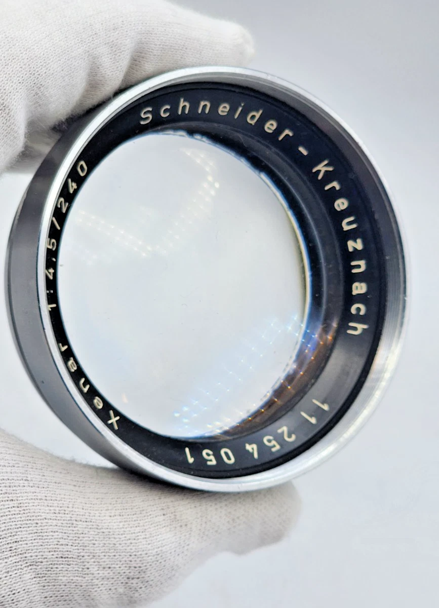 Objectif Schneider-Kreuznach Retina-Tele-Xenar 200mm F/4.8 – Avec Mallette Cuir, Monture Voigtländer