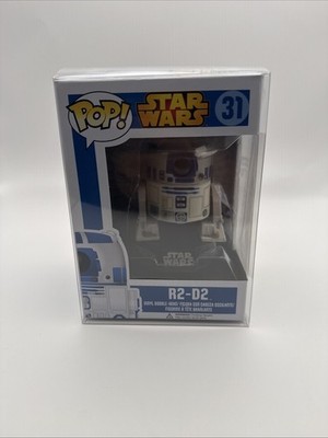 Funko Pop! Star Wars R2D2 #31 Large Font Letters Blue Box Original Release