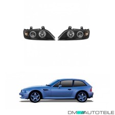 H1/H1 Angel Eyes Scheinwerfer schwarz für BMW Z3 Roadster 96-02