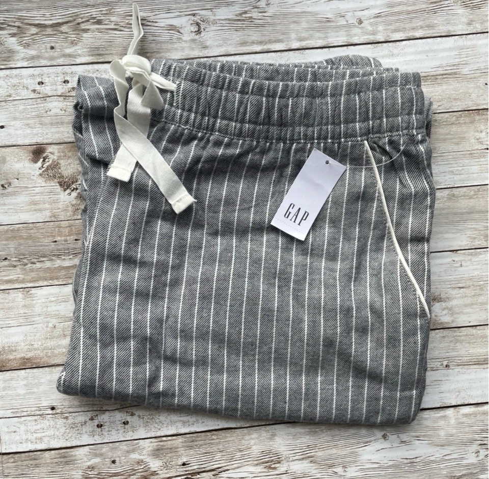 NUEVO CON ETIQUETAS GAP Mujer Franela Pijama Dormir Joggers Pantalones Parte Inferior L 12-14 Alto Foto 3 de 4