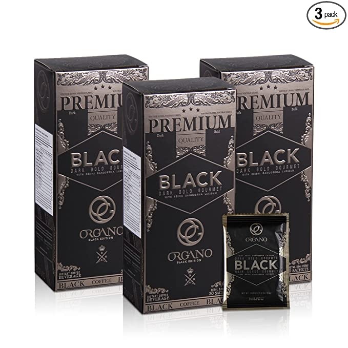 3 Box Organo Gold Gourmet Black Coffee, Organic 100% Certifi