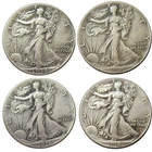 Bulk Lot of 4 1916-1934-S Half Dollar Walking Statue of Liberty