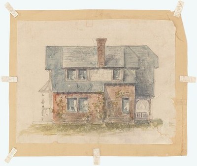Photo:Newport Rhode Island Ochre Court Gardener Cottage 1890s Rendering