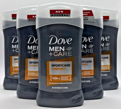 5x Dove Men + Care Sport Care Comfort 48Hr+ Deodorant 3 Oz