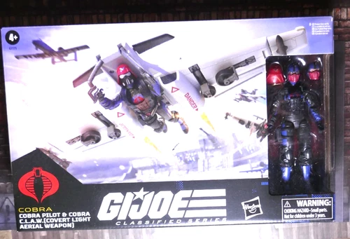 HASBRO GI-JOE CLASSIFIED COBRA PILOT & COBRA CLAW #152 COVERT LIGHT ARIAL WEAPON