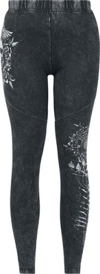 Rock Rebel by EMP Damen graue Leggings mit Print
