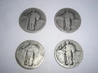 4 - Standing Liberty 90% Silver Quarters NO Dates For Silver - LOOK NOW