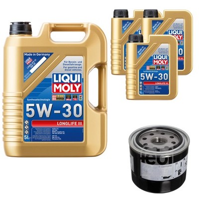 FEBI BILSTEIN Ölfilter 8L Liqui Moly 5W30 Longlife3 für Nissan Micra IV K13 1.2