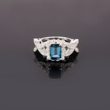 London Blue Topaz, December Birthstone, Blue Topaz Ring, Gift For Her