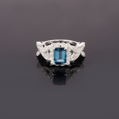 London Blue Topaz, Birthstone Ring, Blue Topaz Ring, Gift For Wife