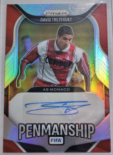 2025-26 Panini Prizm FIFA Soccer David Trezeguet Penmanship Auto /49 No. P-DT