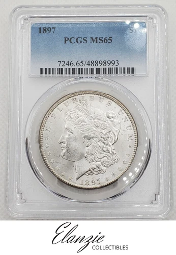 1897 Morgan Silver Dollar PCGS MS65