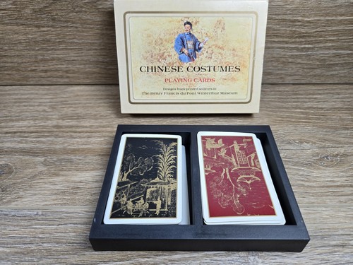 1984 Chinese Costumes Playing Cards - Two Complete Decks with Case - Picture 2 of 4