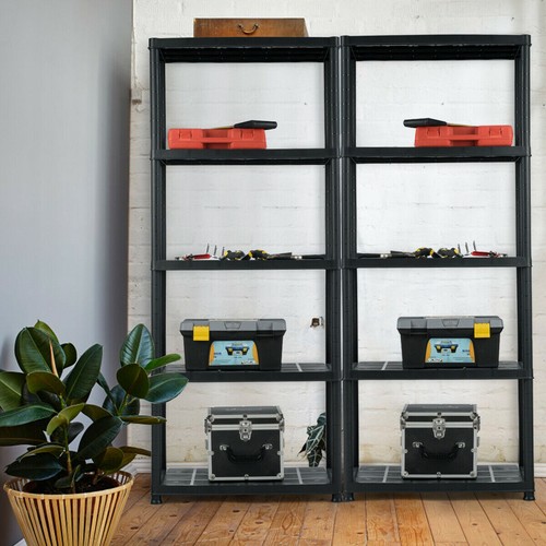 2 PCS 5-Tier Ventilated Shelving Storage Rack Free Standing Multi-Use Shelf Unit - Picture 3 of 10