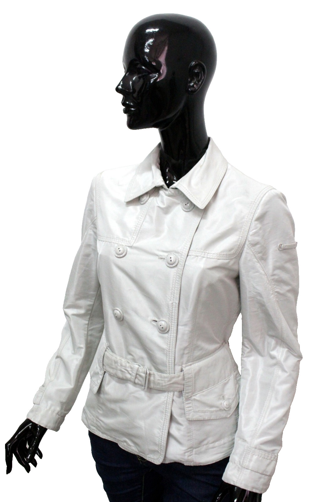 Peuterey Giubbotto Donna Taglia 44 Giubbino Grigio Giacca Mezza Stagione Logo