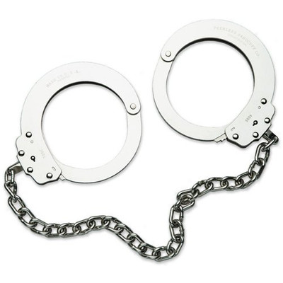 Peerless Model 705C Oversized Leg Iron Handcuff Nickel Finish 4750