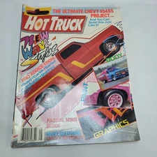 HOT TRUCK MAGAZINE AUGUST 1990 MARK KATHY CLINE '75 CHEVY 454SS PROJECT New Wave