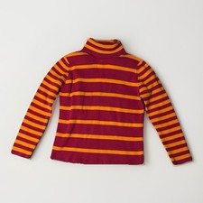 Hanna Andersson Red And Orange Pure Cotton Turtleneck Stripe Sweater Size 120